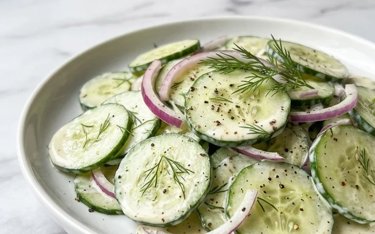 Salade Crème Concombre : Recette Facile et Crémeuse