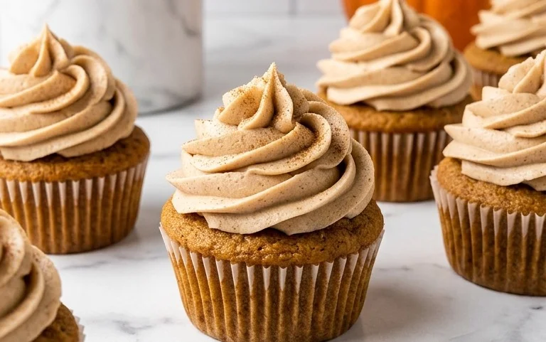 Cupcakes Vanille Chai Citrouille Épices Automnales
