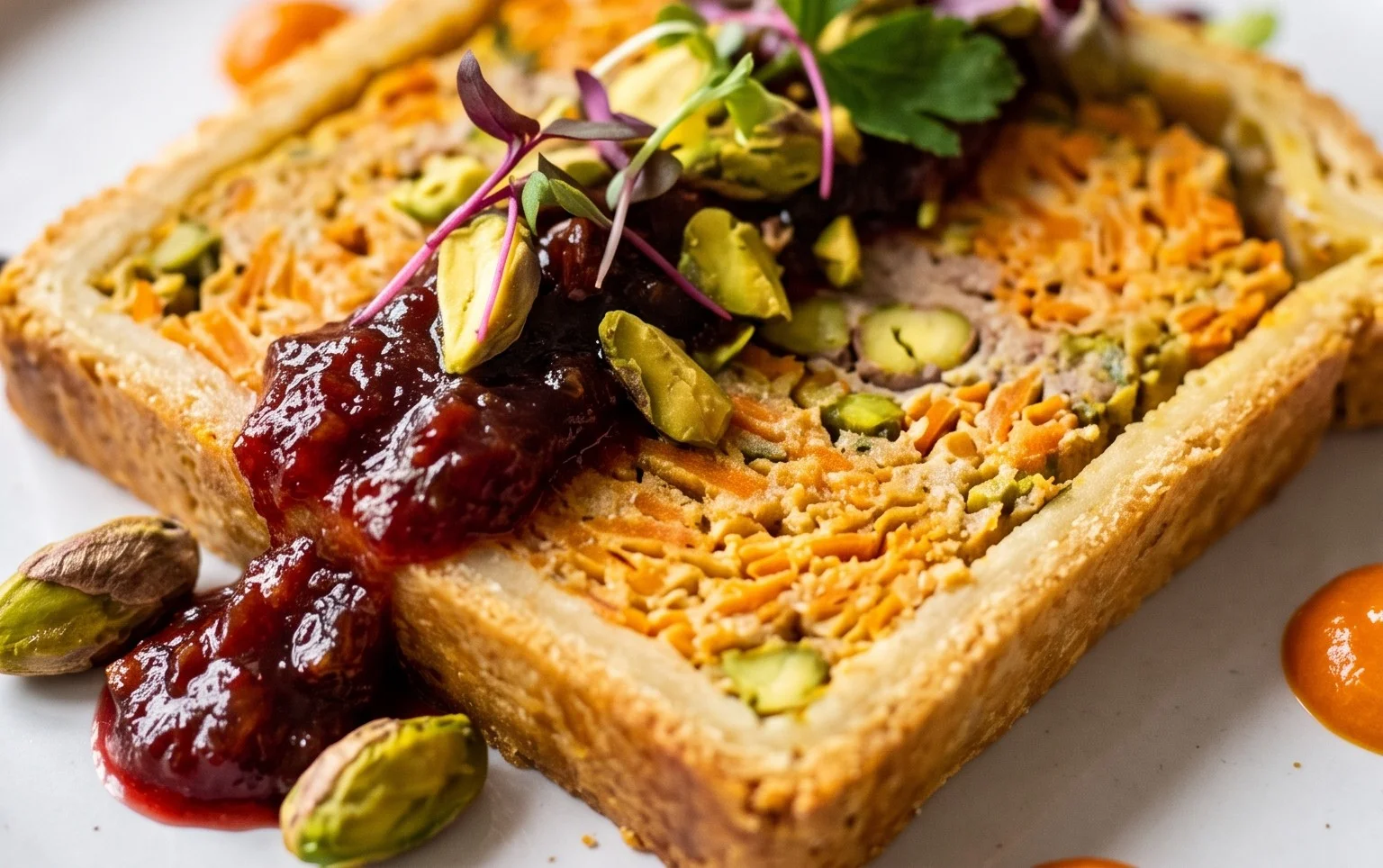 Pâté en croûte de carottes Zéro Résidu de Pesticides et pistache