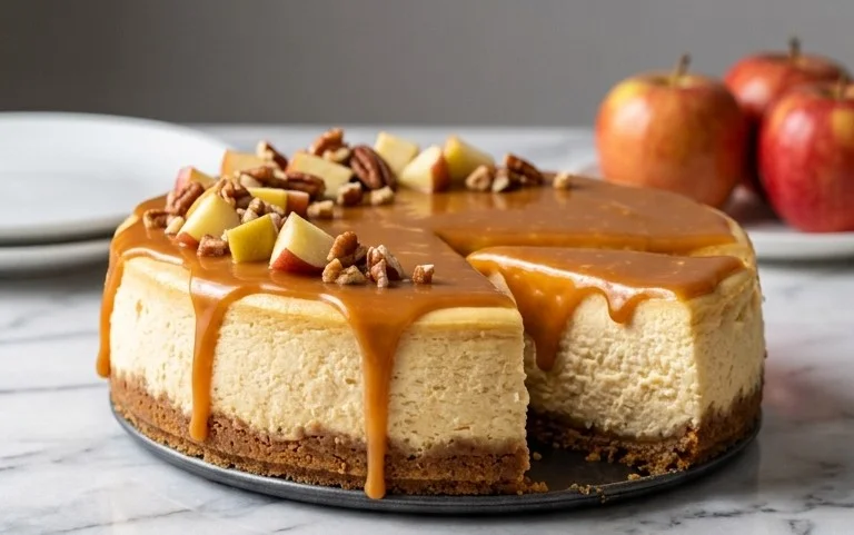 Cheesecake Pommes-Caramel : Douceur Automnale