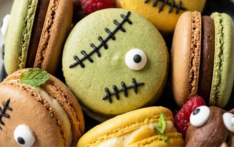 Frankestein Macarons