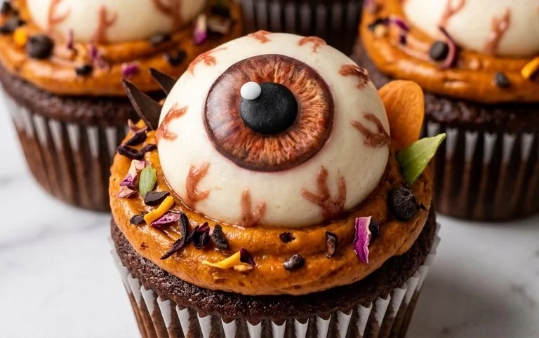 Halloween Augapfel Cupcakes
