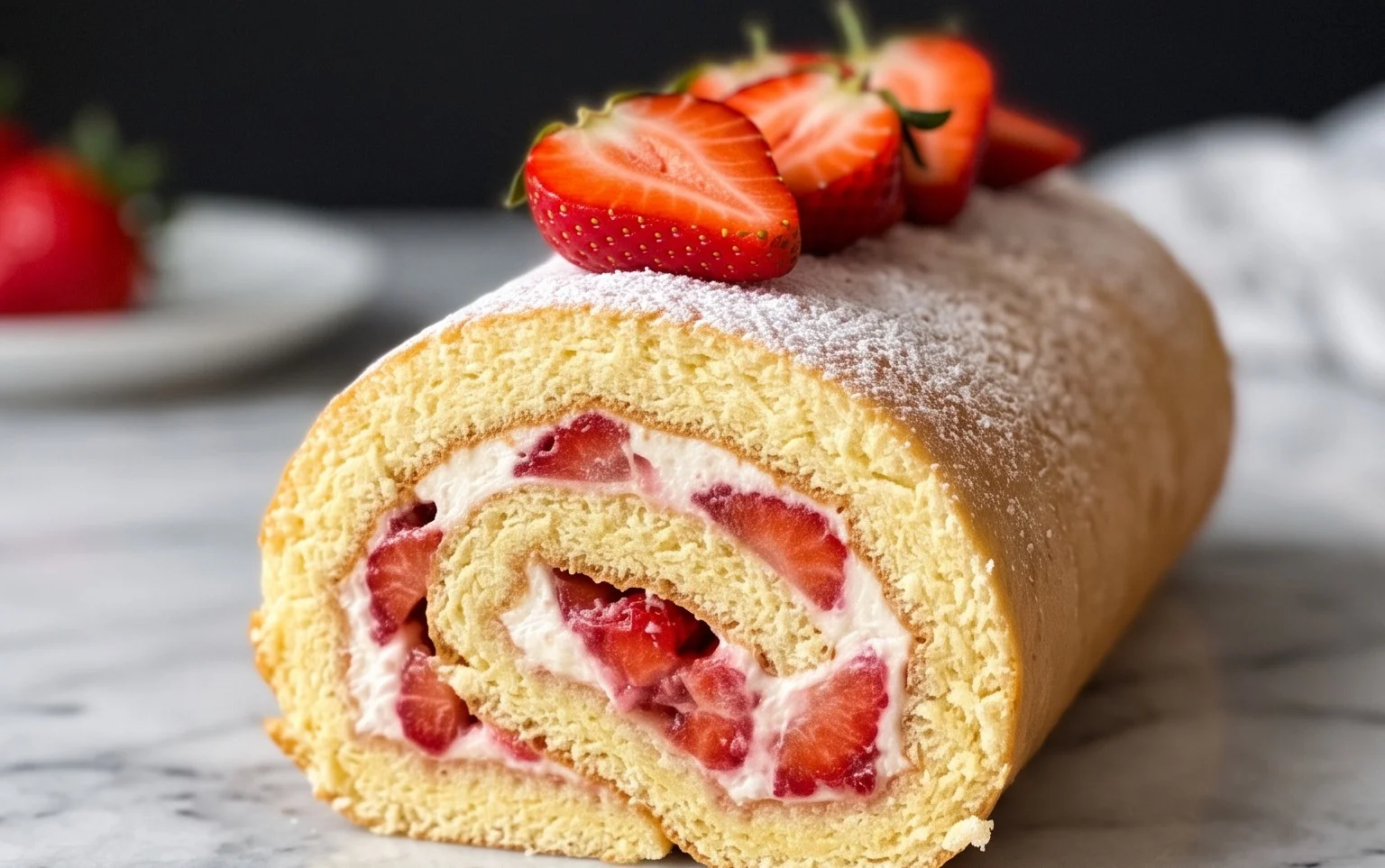 Gâteau Roulé Fraises Facile & Délicieux | Recette Inratable