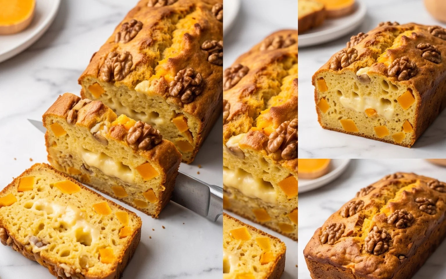 Cake courge butternut, fromage, noix : délice automnal